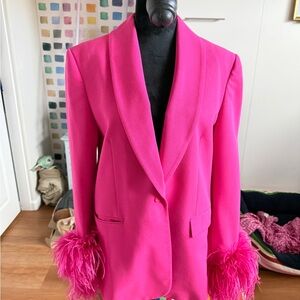Zara Pink Feather Cuff Women's suit